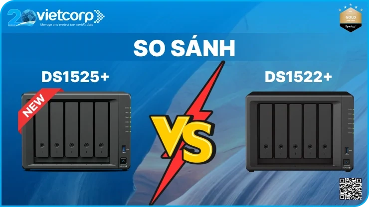 So sánh NAS Synology DS1525+ và DS1522+