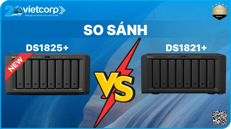 So sánh NAS Synology DS1825+ và DS1821+