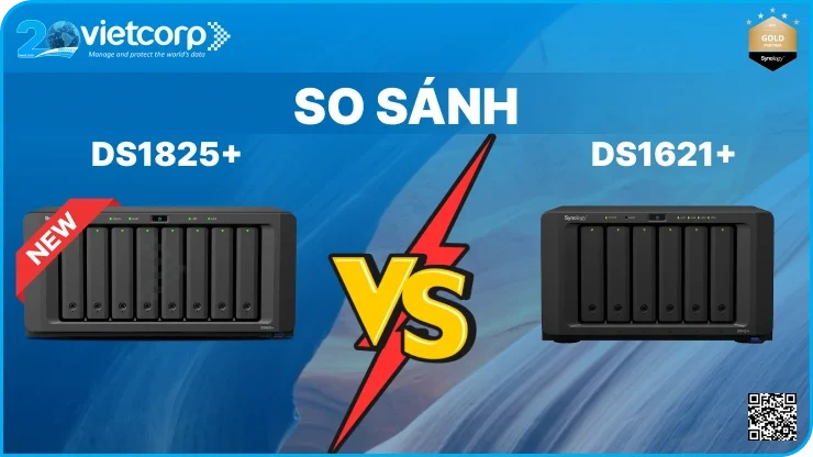 So sánh NAS Synology DS1825+ và DS1621+