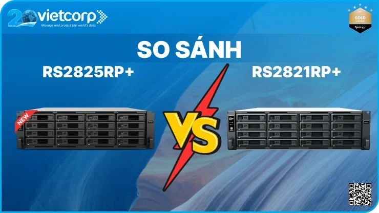 So sánh NAS Synology RS2825RP+ và RS2821RP+