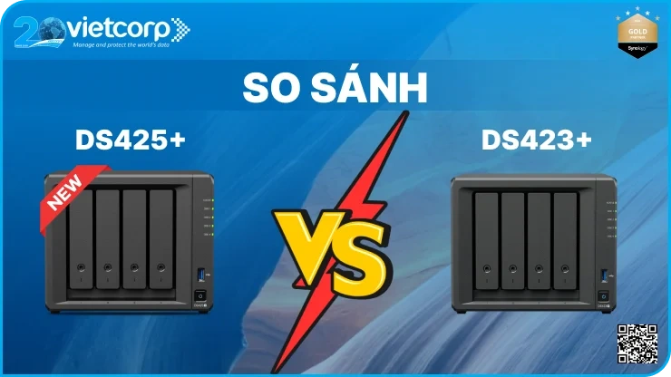 So sánh NAS Synology DS425+ và DS423+